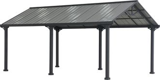 Sunjoy Direct Carport De Acero Eiger - 367cm X 610cm, Gris