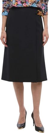 Stella McCartney Black Solid Midi Skirt
