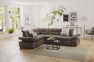 Inosign Ecksofa »Avesa L-Form« Wahlweise mit Arm- und Bettfunktion, B/T/H: 275/211/80 cm