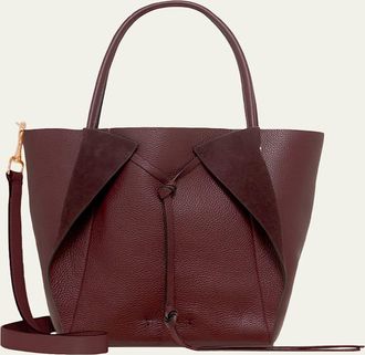 Gabriela Hearst Marija Small Wing Fold Leather Tote Bag