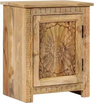 vidaXL Mesita De Noche De Madera Maciza De Mango 40x30x50 Cm Vidaxl