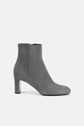 AGL Ginny Bootie Heeled Ankle Boot in Carbon at Nordstrom, Size 39.5