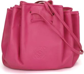 Loewe Pre-owned Bucket Bags, female, Pink, Size: ONE SIZE Pre-owned Leather shoulder-bags