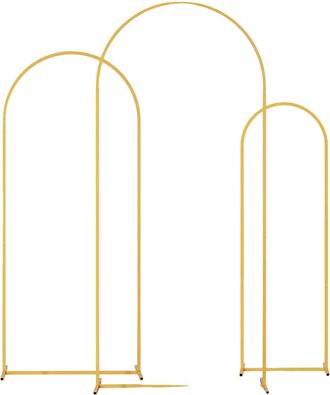 OEM Arco De Boda, Juego De 3 Elegantes Soportes Para Fondo, Color Dorado, Juego De 3 Piezas
