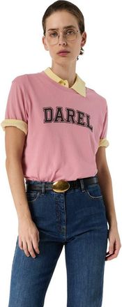 Gerard Darel Melly Retro Logo T-Shirt in Light Pink at Nordstrom, Size Medium