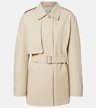 Vince Cotton-blend cropped trench coat