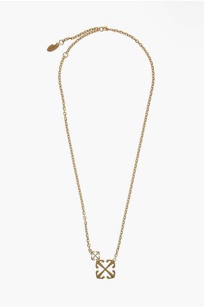 Off-white Gold-Effect Chain Necklace with Iconic Detail size One Size