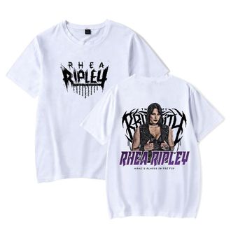 Generic Rhea Ripley T-Shirt Unisex Round Neck Short Sleeve Tee Casual Streetwear Tops (White,XS)