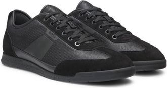 BOSS Low-top trainers with monogram jacquard
