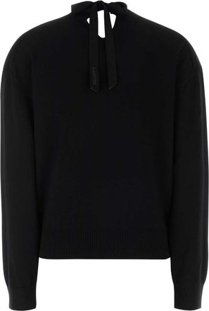 Lanvin Womens Black Wool Blend Sweater Maglie