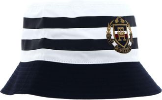 Tommy Hilfiger TH Coastal Prep Bucket Hat Breton Stripe Mix, blue, One Size