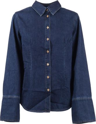 7 For All Mankind Indigo Soul Shaped Denim Shirt