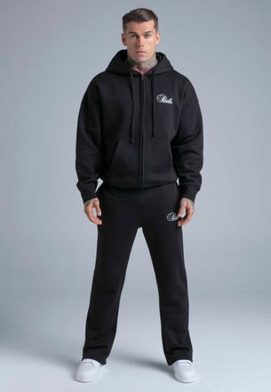 Siksilk Conjunto para Hombres de Sudadera con Capucha Negra y Pantalones Joggers XXL