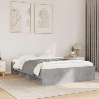 vidaXL Vidaxl - Estructura De Cama Madera De Ingenier&iacute;a Gris Hormig&oacute;n 140x190cm