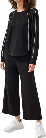Tribal Womens Piping Sweatshirt In Black