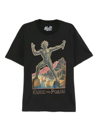 Melt T-shirt met print - Zwart