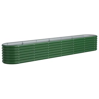 vidaXL Jardinera Arriate Acero Galvanizado Verde 260x40x36 Cm Vidaxl