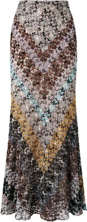 Missoni Gonna lunga con motivo a zigzag - Nero