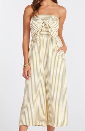 Bishop + Young Elva Stripe Jumpsuit in Citron Serene Stripe at Nordstrom, Size X-Small