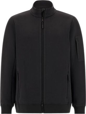 Boggi Milano Hoodies & sweatvesten, Heren, Zwart, XL, Katoen, B Tech Full-Zip Sweatshirt in katoenmix Scuba