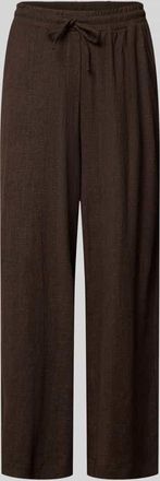 OPUS Wide Fit Stoffhose mit Strukturmuster Modell Mileni in Dunkelbraun, Gr&ouml;&szlig;e 34