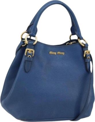 Miu Miu Pre-owned Handbags, female, Blue, Size: ONE SIZE Pre-owned Hand Bag