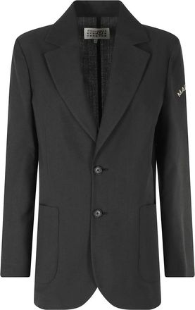 Maison Margiela Wolmix Jas - Dames - Blazers - Grijs - 2XS - Wol - Jassen