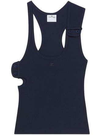 Courr&egrave;ges 90s Rib tanktop - Blauw