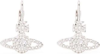 Vivienne Westwood Grace Orb crystal drop earrings - women - Metal - One Size - Silver