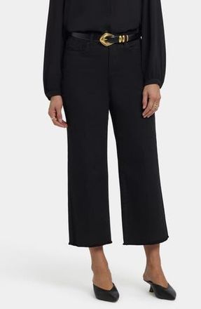 NYDJ Coco High Waist Crop Wide Leg Jeans in Black at Nordstrom Rack, Size 12