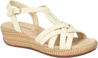 Easy Street Lua Wedge Sandal in Bone at Nordstrom, Size 8.5