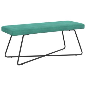 vidaXL Panchina Turchese 110 X 40 X 45 Cm Velluto Vidaxl