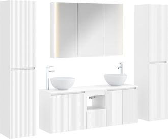 vidaXL Juego De Muebles De Ba&ntilde;o 6 Uds. Blanco Vidaxl