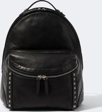 Valentino Garavani Mochila Rockstud de piel