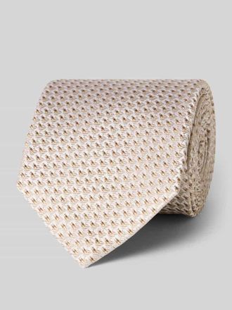 Olymp Seidenkrawatte im Allover-Look (7,5 cm) in Beige, Gr&ouml;&szlig;e 1