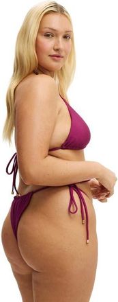 Cotton On Womens Side Tie Gathered Brazilian Bikini Bottom in Crushed Berry Shimmer at Nordstrom, Size X-Small