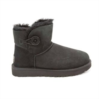 UGG Womens Mini Bailey Button Ii Boot In Black