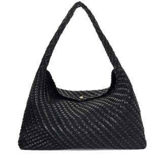 Dune London Womens Accessories Deliberate Xl - Extra Large Woven Shoulder Bag - Black - One Size
