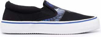 Marcelo Burlon Wings Logo Slip-On Sneakers - Heren - Sneakers - Zwart - 40 EU - Schoenen