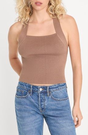 Good American The Rib Strappy Tank in Hearth at Nordstrom, Size X-Small