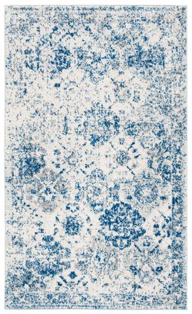 Safavieh Alfombra tradicional de polipropileno blanco/azul, 122 x 183 cm