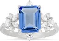 Queen Jewels Emerald Cut Cubic Zirconia Ring in Silver at Nordstrom Rack, Size 10
