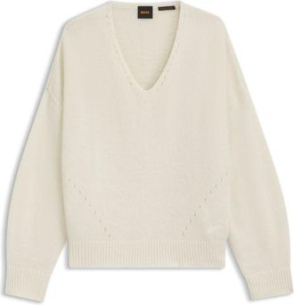BOSS V-neck sweater in Italian yarn