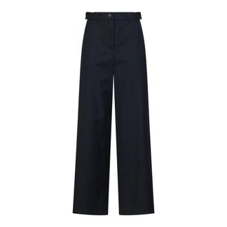 Max Mara Dames, Broeken, Blauw, Maat: XS Katoen