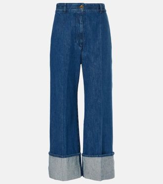 Patou Cropped wide-leg jeans