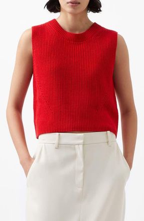 French Connection Mozart Crop Sweater Vest in Mars Red at Nordstrom, Size X-Small