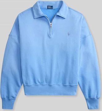 Polo Ralph Lauren Comfort Fit Troyer aus Baumwoll-Mix in Bleu, Gr&ouml;&szlig;e XXL