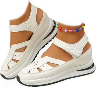 Generic Orthopedic Sandals for Women 2026, Comfortable Sandals with Arch Support Closed Toe Platform Sneaker Breathable Hollow Out Wedge for Casual Dress Walk