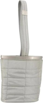 Chanel Pre-owned Vintage Bucket Bag - Dames - Vintage Tas - Grijs - ONE Size - Leer - Vintage