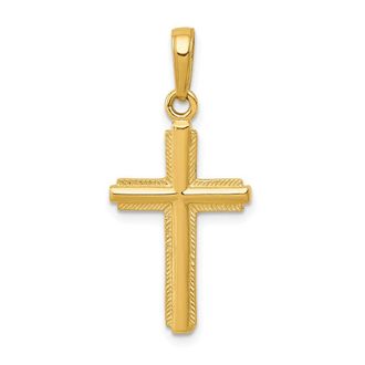 Diamond2Deal 10k Yellow Gold Cross Pendant